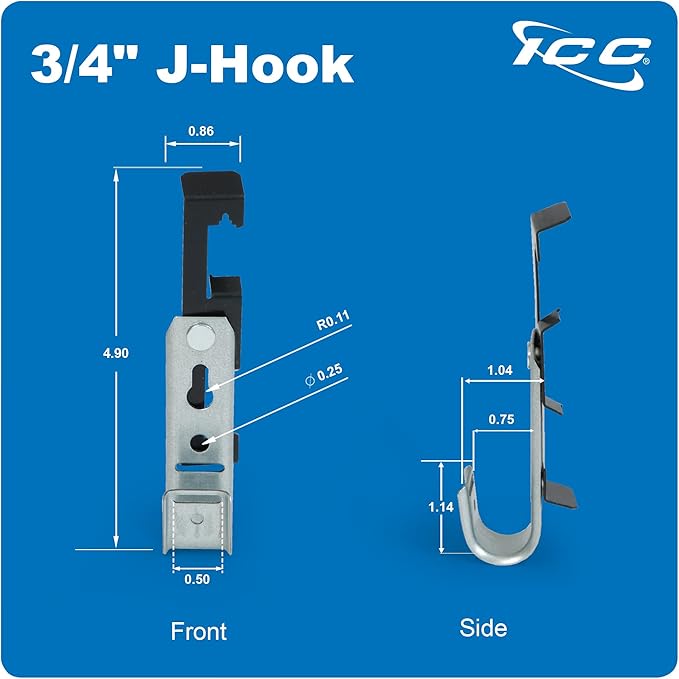 ICC J-Hook in 25 Pack (Batwing, 3/4 in)