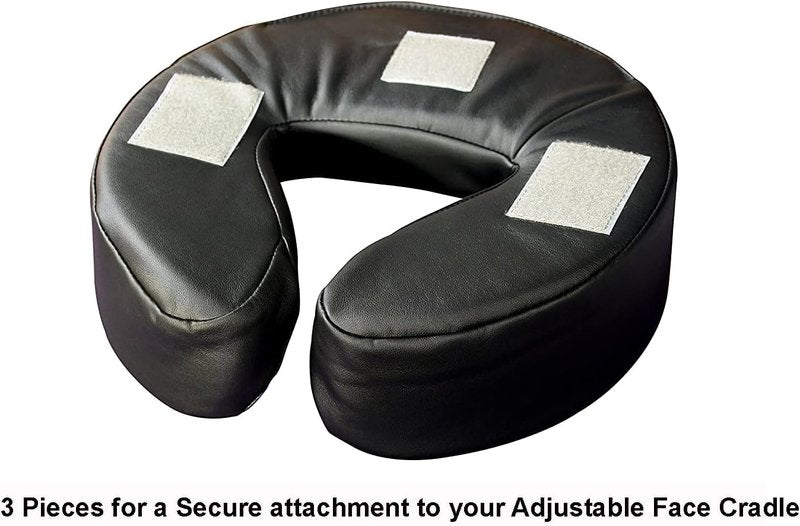 Universal Headrest Face Cushion - Massage Table & Chair Pillow | Black, 13 x 13 x 4 Inch