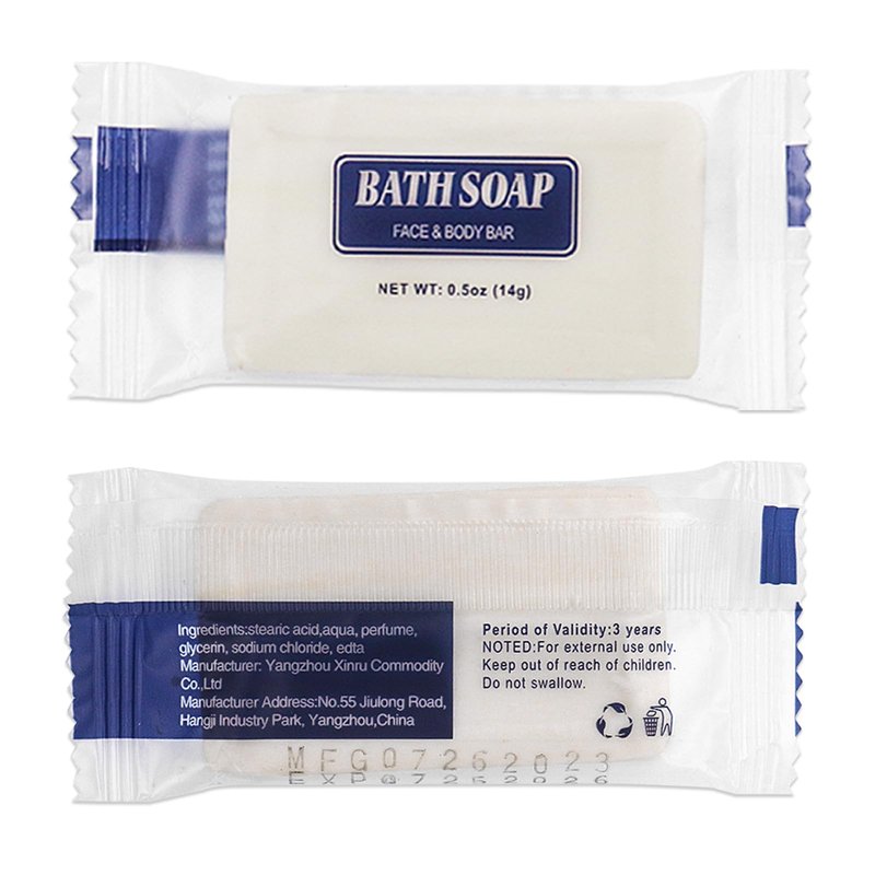 SLequipo Bulk Bar Soap, 120 Pack Mini Soap Bars Bulk Individually Wrapped, 0.5 oz Travel Soap Small Hotel Soaps Travel Size Toiletries for Hotel Bathroom