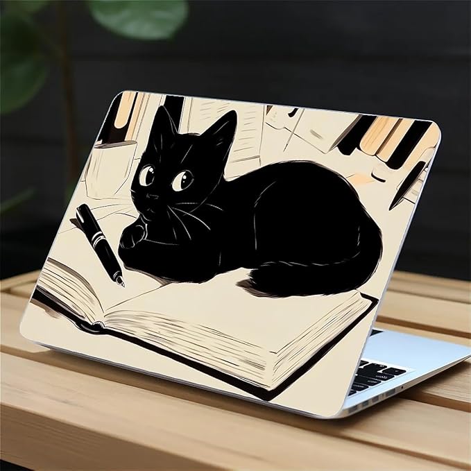 COTAIL Compatible with MacBook Air 13.3 13.6 Inch Case 2022 2021 2020 2019 Plastic Hard Shell Case Cover,13.3 Pro(A1706/A1708/A1989/A2159/A2289/A2338), Black Cat