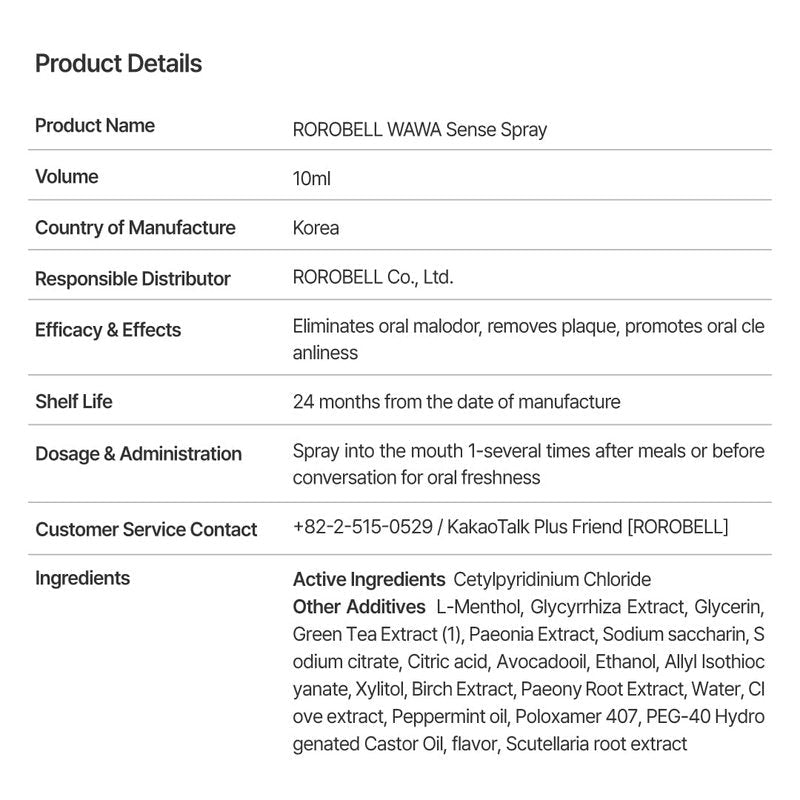 ROROBELL Oral Care Mouth Freshener Spray - Fights Bad Breath | 1/3 Fl Oz (Pack of 3)