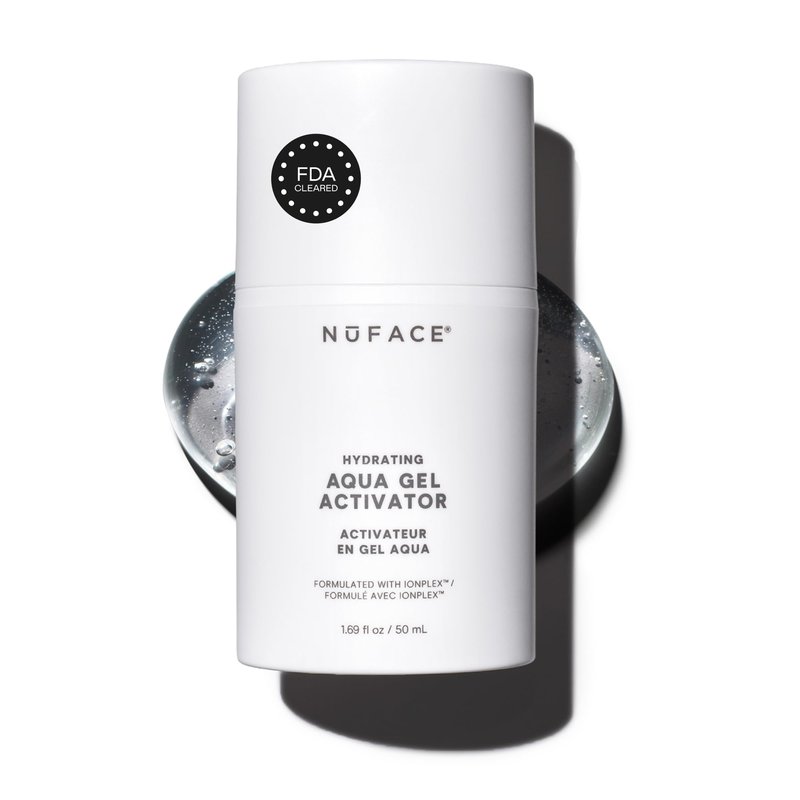 NuFACE IonPlex Aqua Gel Activator - The FDA-Approved Un-Dupeable Microcurrent Facial Device Conductive Gel for Face & Body Devices + Hyaluronic Acid & Glycerin 24-Hour Hydration, 1.69 oz