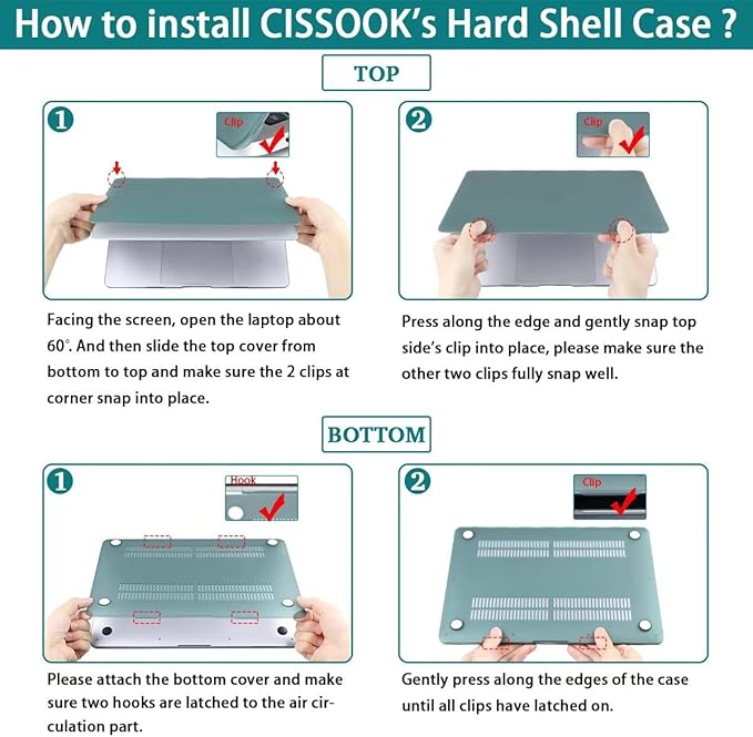 CISSOOK Ocean Case for MacBook Pro 14 inch 2021 2022 2023 2024 2025 2026 Release Model M1 M2 M3 M4 M5 Pro/Max Chip, Wave Hard Shell for Pro 14-inch with Touch ID