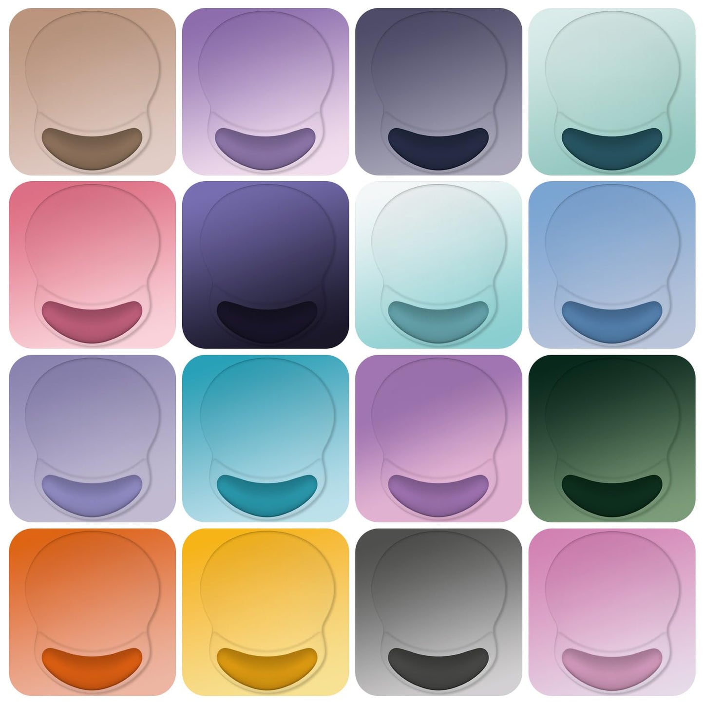 ITNRSIIET Ergonomic Mouse Pad with Comfort Gel Wrist Rest, Non-Slip PU Base, Smooth Textured Surface, Reduces Hand Fatigue & Wrist Pain, 8.7 x 7.2 Inch for Office Gaming Home, Light Green to White