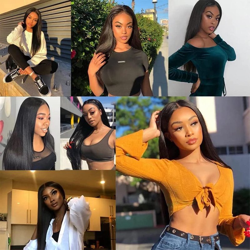 10A Straight Human Hair 1 Bundles 24 Inch 100% Unprocessed Brazilian Virgin Straight Weave Single Bundles Human Hair