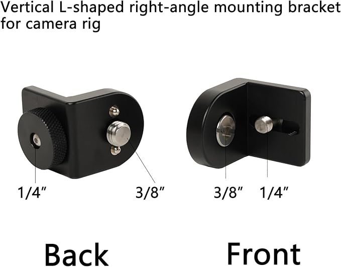 HangTon Vertical Mounting Bracket, 1/4" to 3/8" Thread Adapter for Vaxis Teradek Wireless Transmitter ARRI Sony RED Camera Monitor Focus Motor