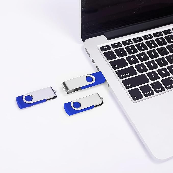 100-Pack of 4GB USB Flash Drive Bulk EASTBULL FAT32 Thumb Drive Pack (Blue)