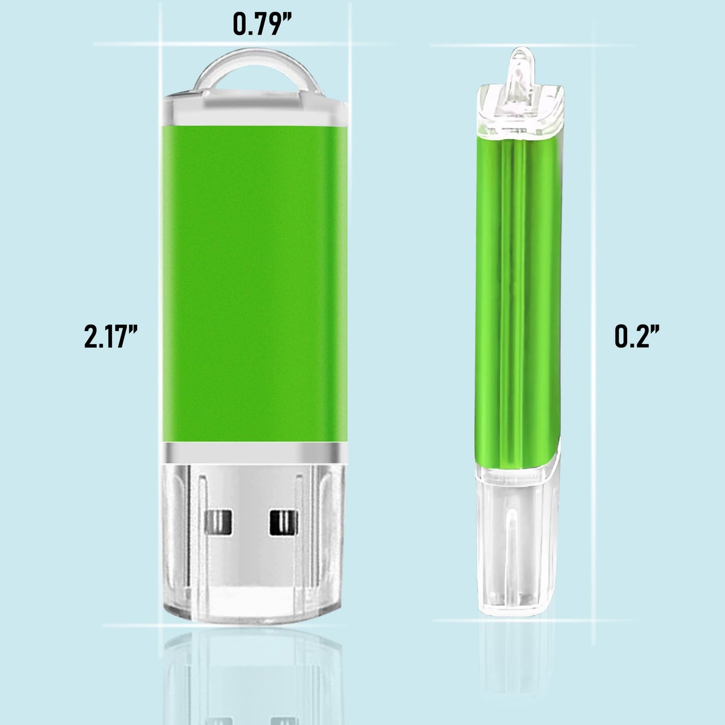 2GB USB Flash Drives 50 Pack Nicepicten Bulk USB 2.0 Thumb Drive 2GB FAT32 Flash Drive Memory Stick Bulk USB Jump Drives Pack, Green