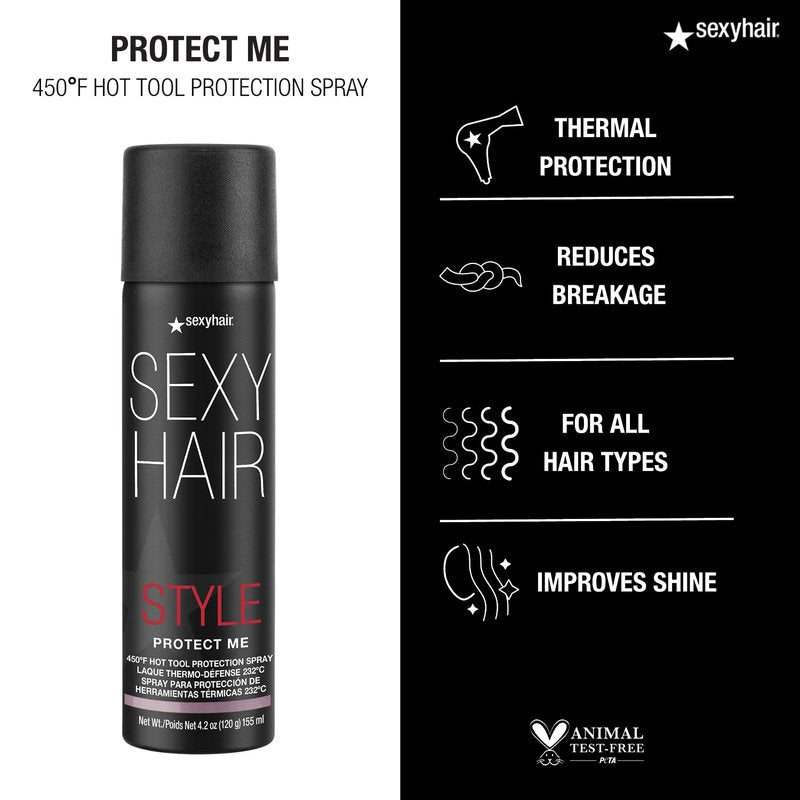 SexyHair Style Protect Me Thermal Protection Spray - Reduces Breakage Up to 78% | Light Hold