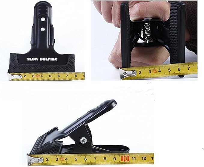 SLOW DOLPHIN Tripod Camera Clip Clamp Flash Reflector Holder Mount with 1/4 Inch Screw 360 Degree Swivel for Studio Backdrop Camera SLR, Digital SLR, Video Came(Black)