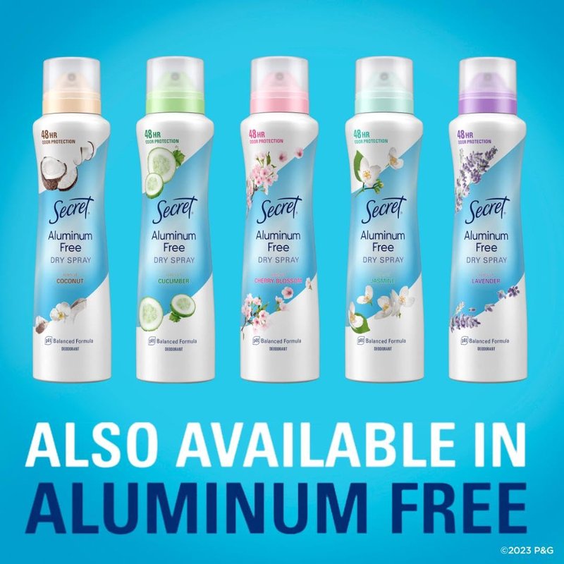 Secret Dry Spray Antiperspirant Deodorant for Women, 48hr Weightless Sweat & Odor Protection, Gentle on Skin, Powder Fresh Scent, 4.1 oz (Pack of 3)