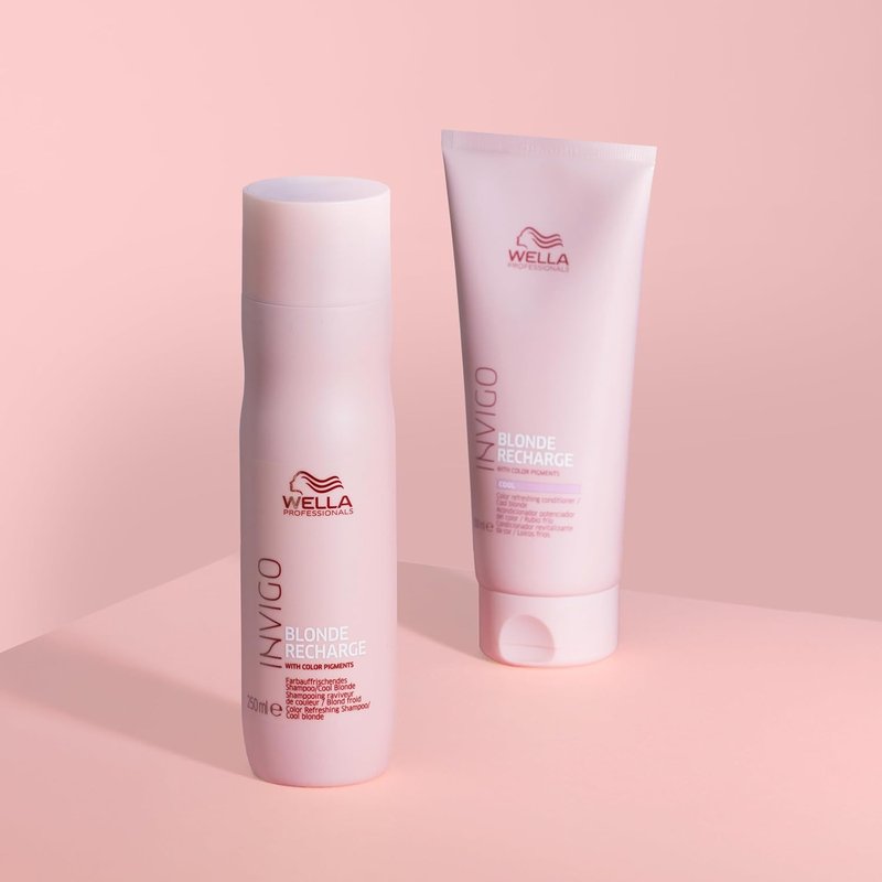 Wella Professionals Blonde Recharge Cool Shampoo - Color Enhancing Formula for Radiant Blonde Hair