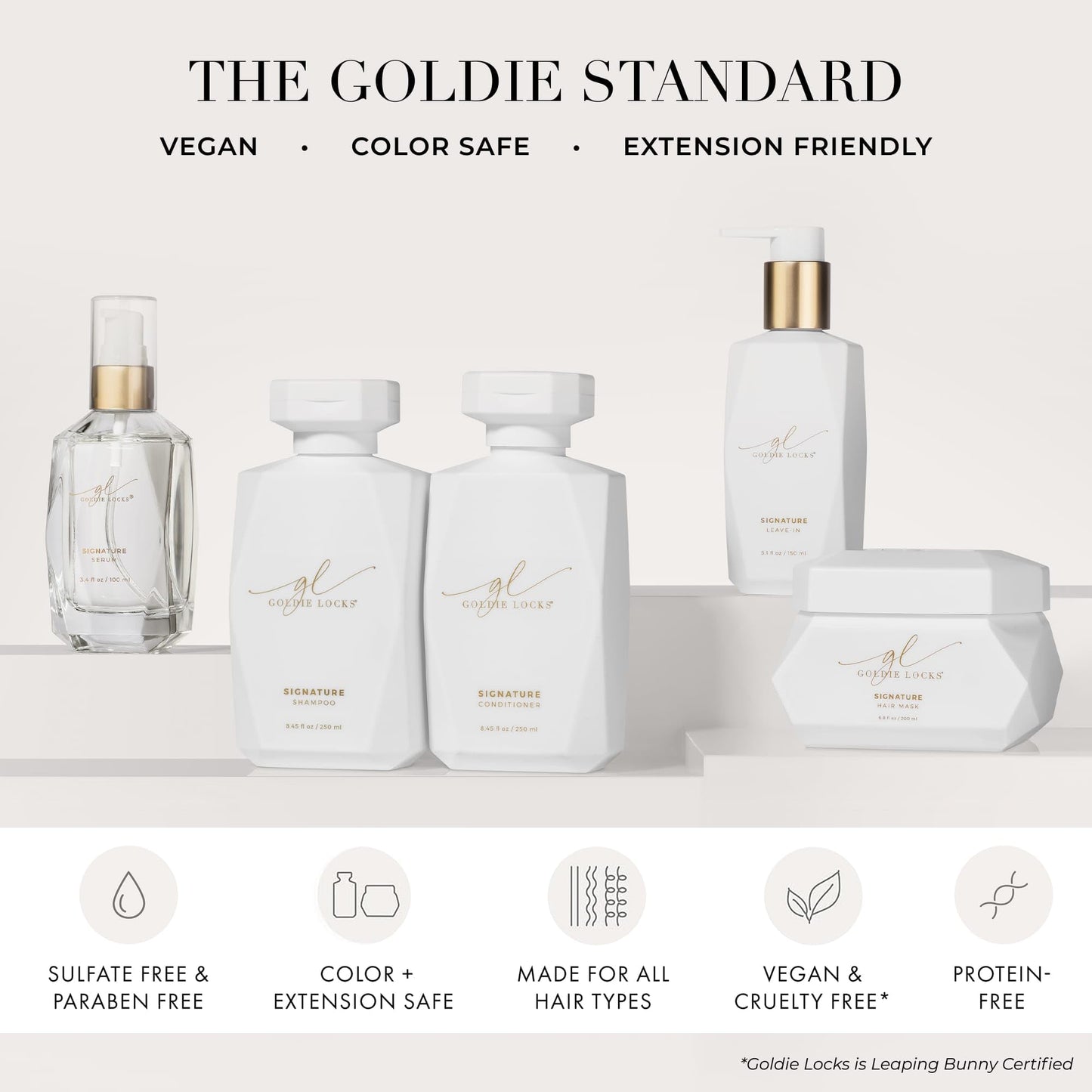 Goldie Locks Blow Dry Spray - 450°F Heat Protection and Frizz Control - Hydrating Blow Dry Mist with Style Memory - Safe for Extensions & Color-Treated Hair - Protein-Free - 4 fl oz
