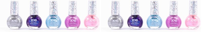 Make It Real Three Cheers for Girls - Holowave Nail Polish - Nail Polish Set for Girls & Teens - Includes 5 Colors - Non-Toxic Nail Polish Kit for Kids Ages 8+ (Pack of 2)