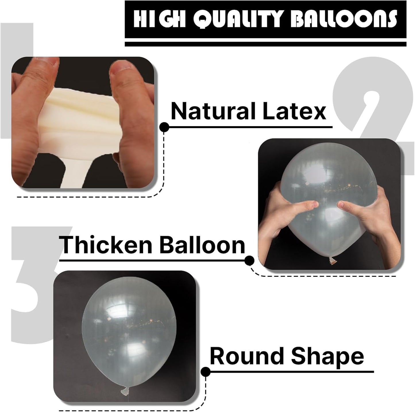 PartyWoo Clear Balloons - 120-Piece Transparent Balloon Arch Kit for Weddings, Graduations & Parties | 18", 12", 10", 5" Sizes