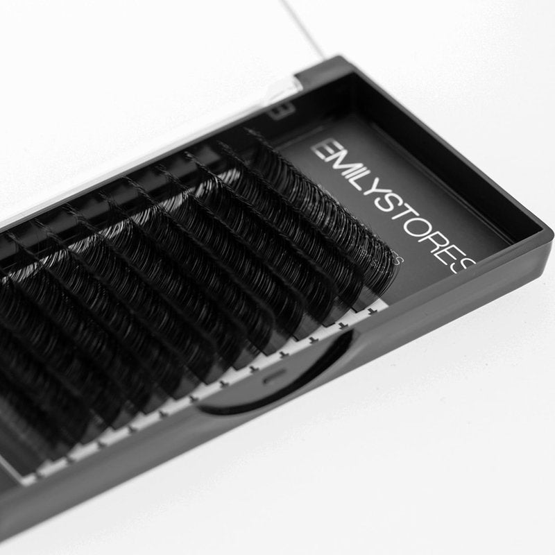 EMILYSTORES Eyelash Extensions 0.10mm Thickness C Curl Length 12mm Individual Volume Natural-Looking eyelashes Single Size For Lash Extension (0.10,C,12mm)