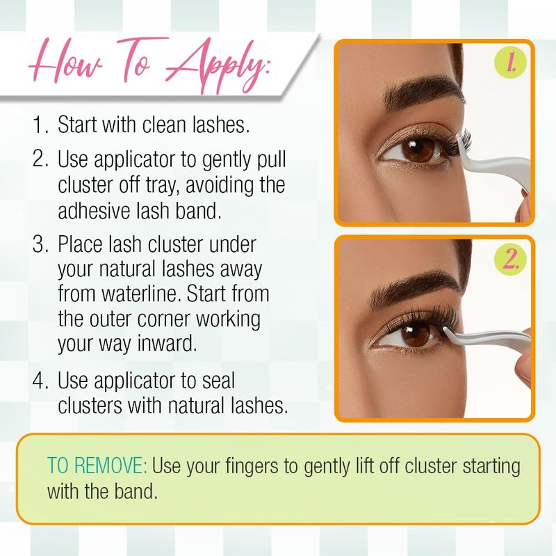 Ardell Winks Eyelash Extensions - DIY Volume Clusters for Natural Look | 30 Individual Lashes with Applicator