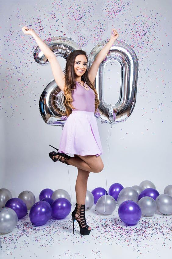 Silver Number Balloon | 40-Inch 0 Balloon - Perfect for Birthday Decorations & Celebrations