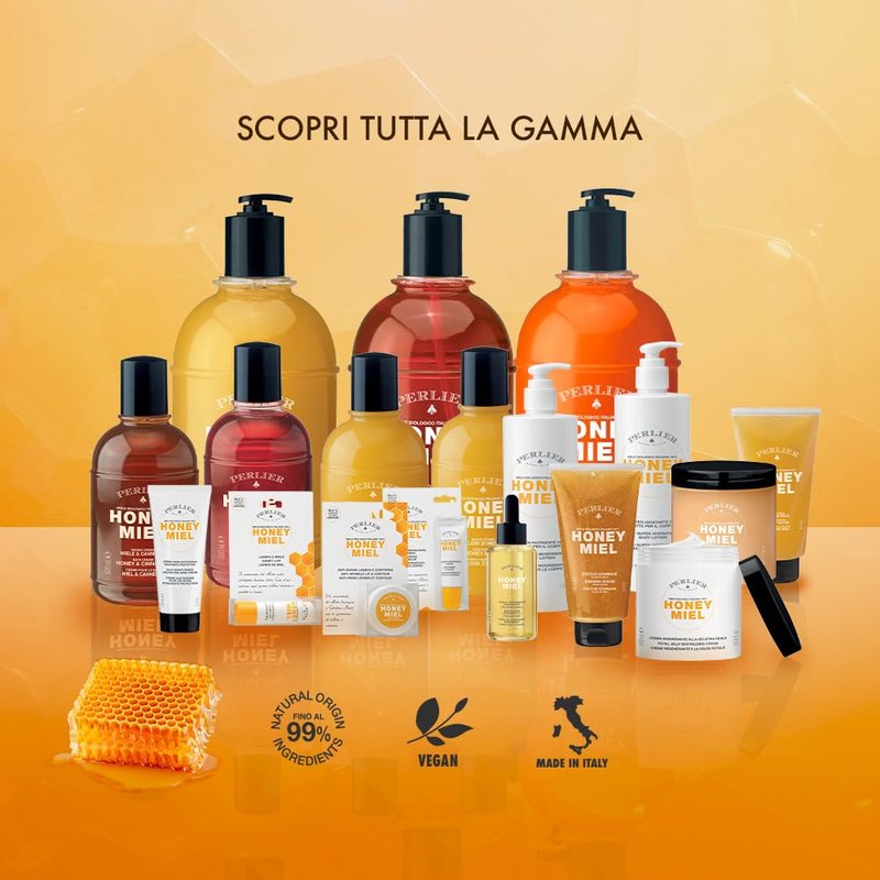 Perlier Honey Body Scrub - Exfoliating Sugar & Honey Formula | 500g - Made in Italy