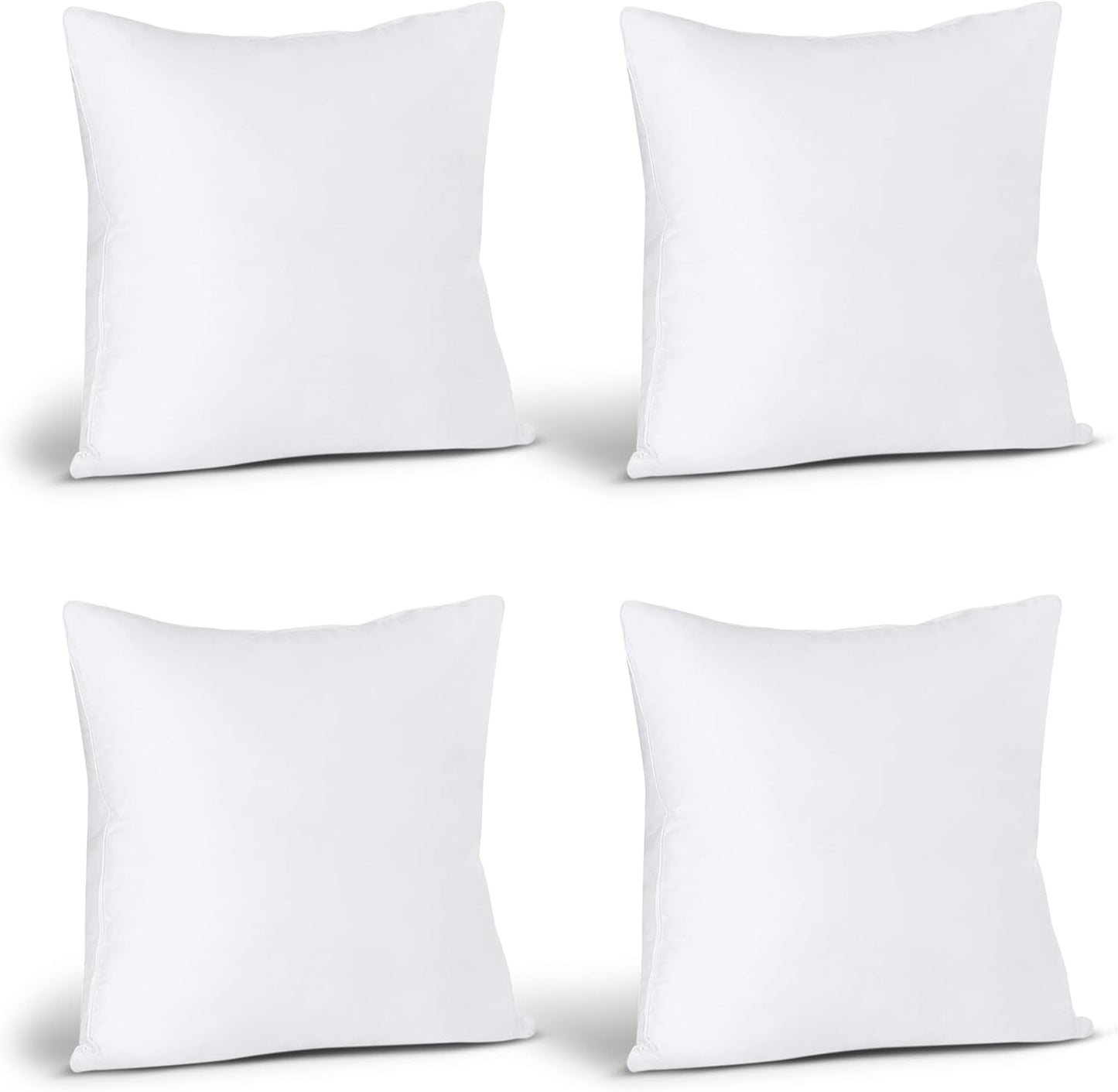 Utopia Bedding Throw Pillow Inserts - Pack of 4 White 28 x 28 Inches | Indoor Decorative Cushions