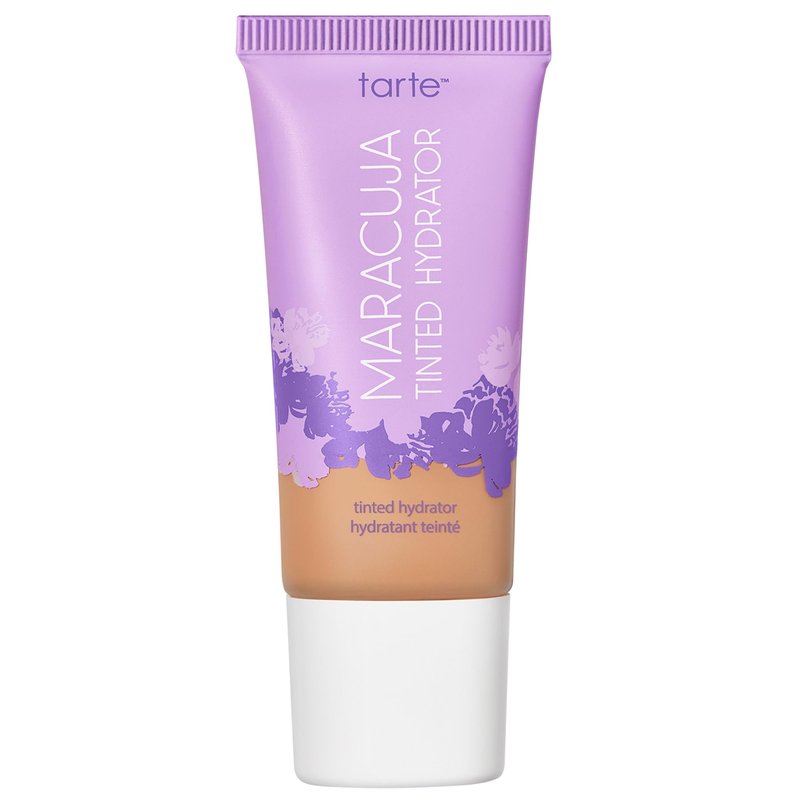 tarte maracuja tinted moisturizer â Lightweight Sheer Foundation with Buildable Longwear Coverage, Hyaluronic Acid for Hydrated Skin, Vegan & Cruelty-Free, full size, 25N light-medium neutral