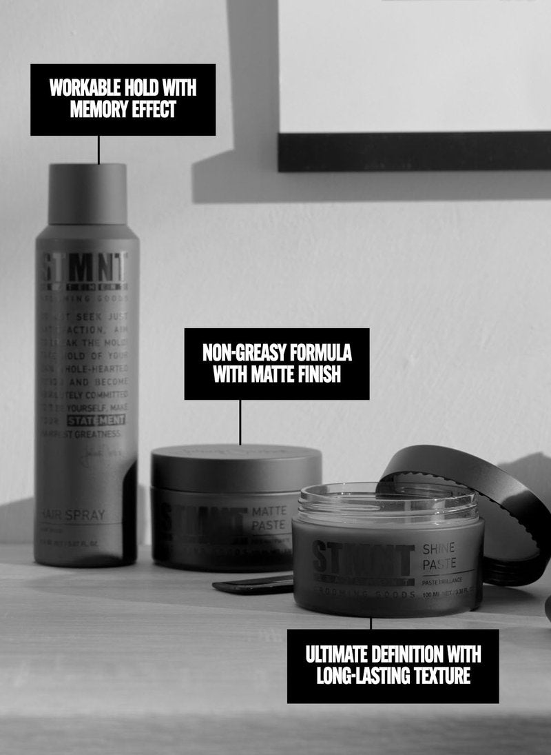 STMNT Grooming Goods Matte Paste 3.38 oz | All Day Strong Hold & High Volume | Hair Clay Paste For Men | Non-Greasy Formula | Texture Paste for Hair | Ideal for Dry & Damp Hair | Mens Hair Styling