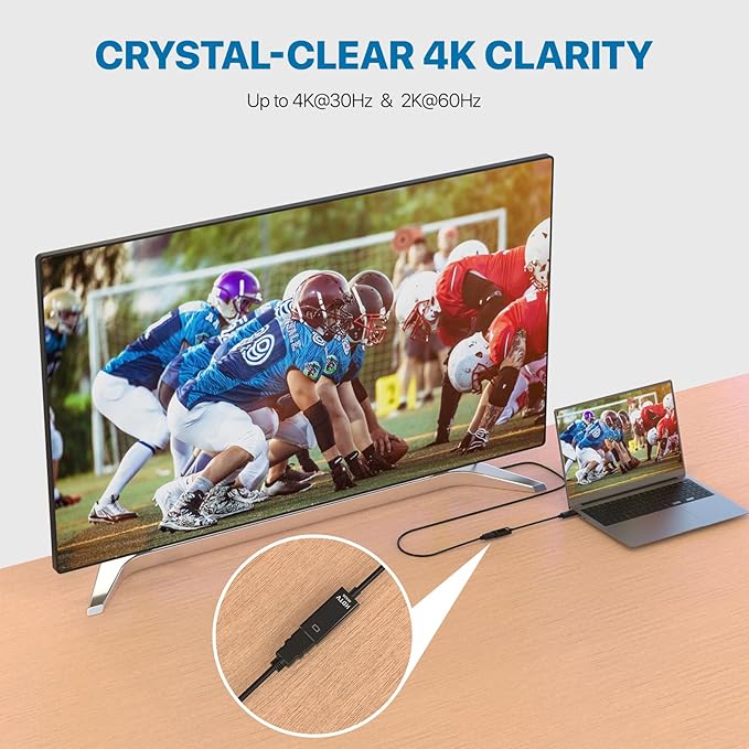 YGKSAA Half a Dozen 4K DisplayPort to HDMI Adapter, 6PCS Gold-Plated Uni-Directional DisplayPort PC to HDMI Screen Converter (Male to Female), Supports 3840x2160@30Hz