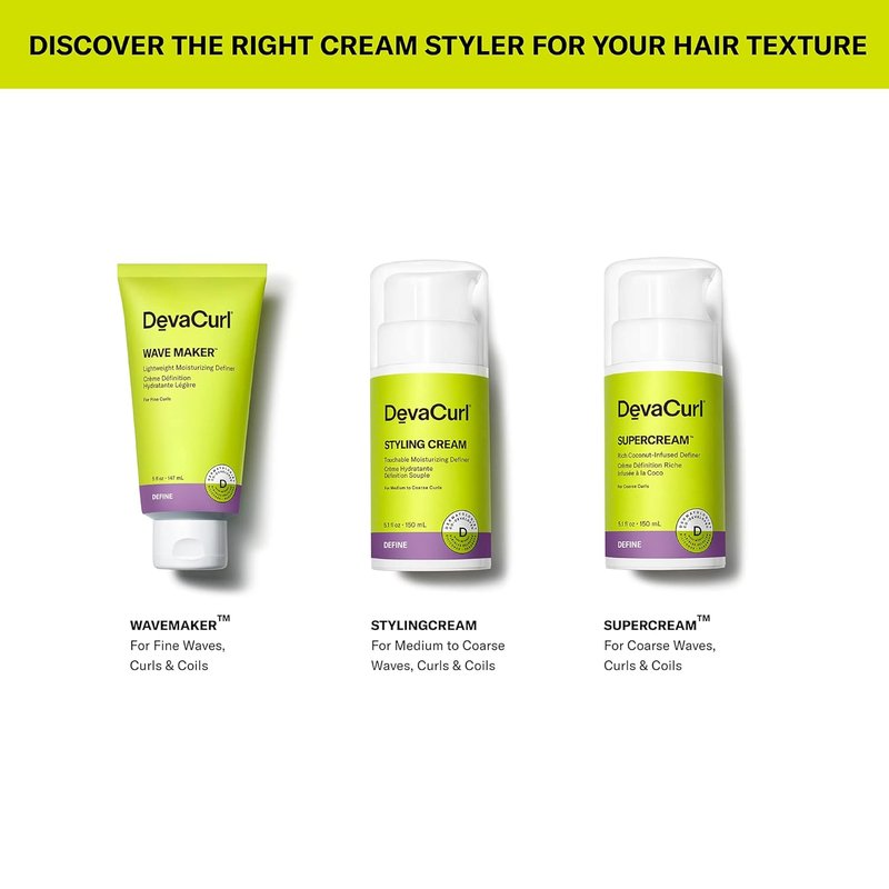 DevaCurl SuperCream Ultra-Rich Moisturizing Definer - Hydra-Definition Blend | Versatile Hair Styler