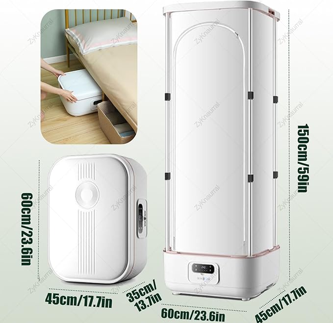 Steam Press Ironing Machine,Portable Dryer with 360° Hot Air Circulation,Intelligent Timing,Automatic Garment Care, for Clothes & Fabric, Quick-Drying Steam