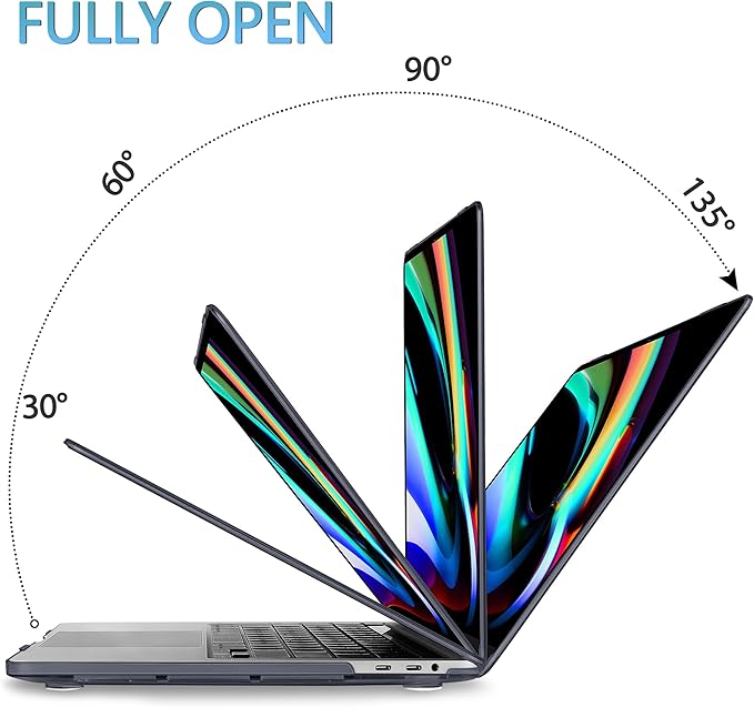 Mektron Case for MacBook Pro 16 Inch A2141 Cover 2019 Release 16" with Liquid Retina Display/Touch ID, Plastic Hard Shell with Keyboard Skin & Screen Protector & Dust Plug, Rainbow Cosmic