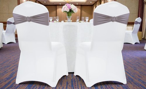 MDS Spandex Chair Sashes - 250 Universal Stretch Bows with Buckle Slider for Wedding Decor | Silver Gray