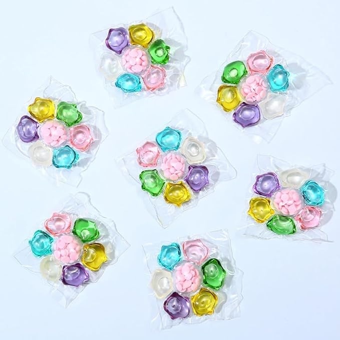 100PCS 7-in-1 Magic Laundry Beads, 9x More Concentrated, Weeks of Freshness, Deep Cleaning Laundry Detergent Capsules, Easy Dissolve Washing Pods for All Fabrics and Colors Clothes (100)