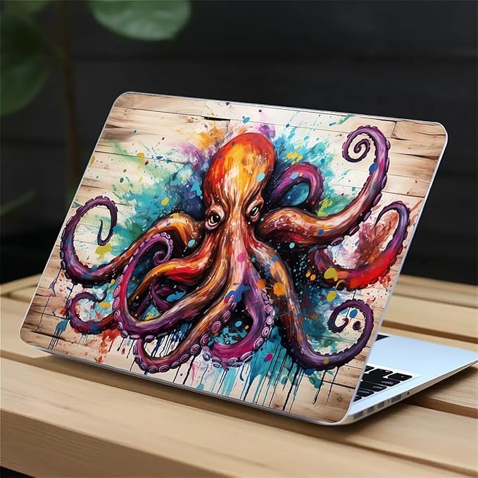 COTAIL Compatible with MacBook Air 13.3 13.6 Inch Case 2022 2021 2020 2019 Plastic Hard Shell Case Cover,13.6 Air (A2681) M2 2022, Octopus