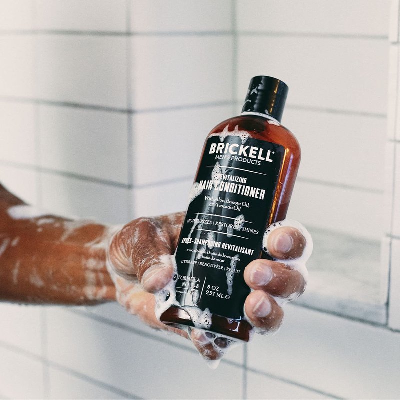 Revitalize Your Hair with Brickell Men's Nourishing Conditioner - Aloe & Avocado Oil, 8 oz | Restores Shine & Moisture