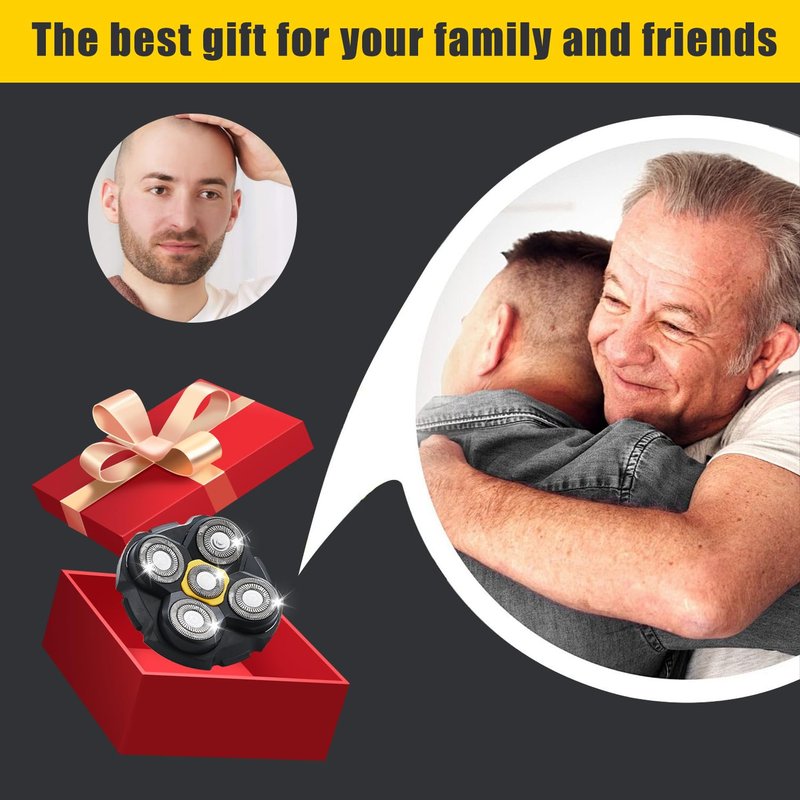 Shaver Replacement Heads Compatible with Microtouch Titanium Head Shaver, for Bald Men 4 Pack
