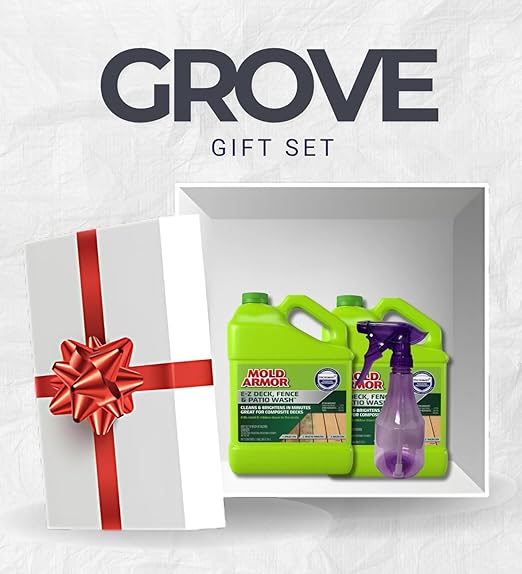 2x Mold Armor Deck/Fence/Patio Wash 1 gal Bundle with Spray Bottle â Removes Mold, Algae, and Brightens Wood Surfaces â Outdoor Cleaner Decks, Fences, and Patios â Gift Set (3 Items)