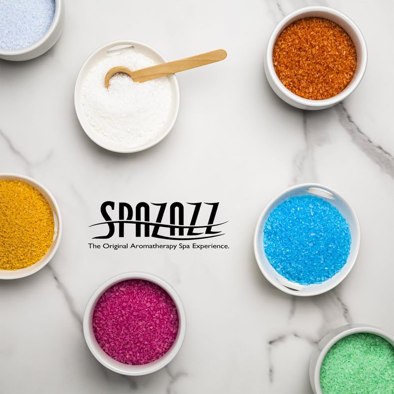 Aromatherapy Bath Salt Crystals - Spa & Hot Tub Sampler Set | 4 Oz | Lavender, Lime Coconut, Green Tea & More