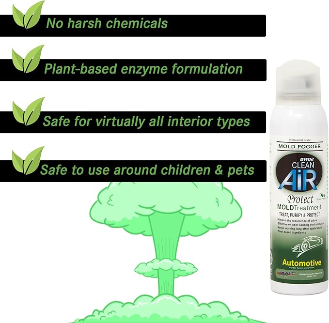 Protect⢠Automotive Mold Treatment - Revitalize Your Car's Interior The Green Automotive Mold Treatment Solution. Say Goodbye to Unpleasant Odors and Hello to a Fresh and Protected Cabin (FOGGER)