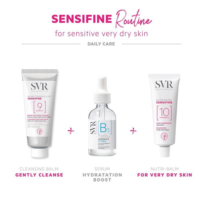 SVR - Sensifine Nutri-Balm - Soothing Moisturizer for Sensitive & Ultra-Sensitive Skin Relief - Face Cream - 24-Hour Hydration - for Hypoallergenic Use - 95% Naturally-Derived Ingredients - 1.3 fl.oz