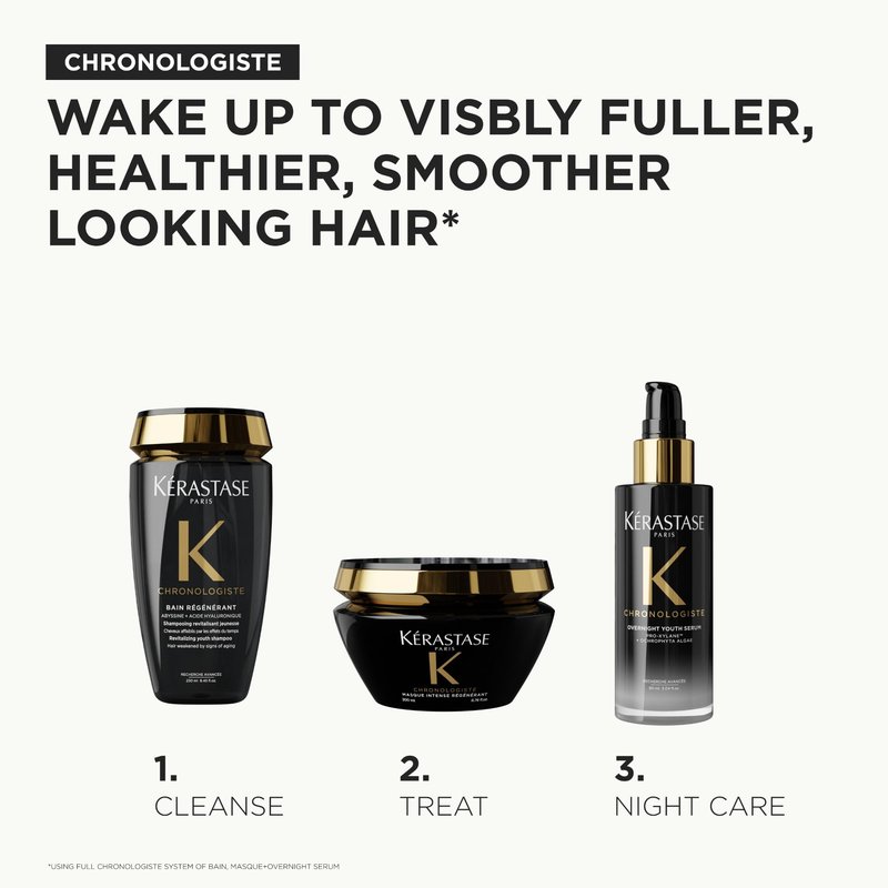 Kerastase Chronologiste Régénérant Shampoo For Dull & Sensitized Hair Types - Hydrates and Strengthens Hair, Revitalizes Hair & Scalp, With Hyaluronic Acid & Vitamin E, 8.5 Fl Oz