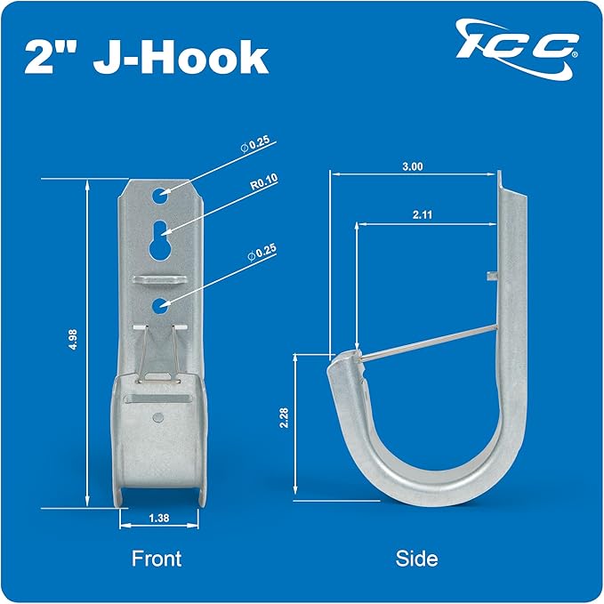 ICC J-Hook in 25 Pack (Wall Mount, 2 in)