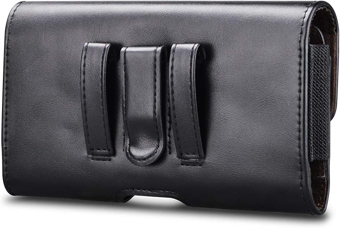 Tiflook Phone Holster for Samsung Galaxy S26 Ultra S25 FE S24 S23 S22 S21 S20 A37 5G A17 A36 A16 A55 A35 A15 A26 A56 Note 20 10 PU Leather Cell Phone Pouch with Belt Clip Loop Card Holder,Black