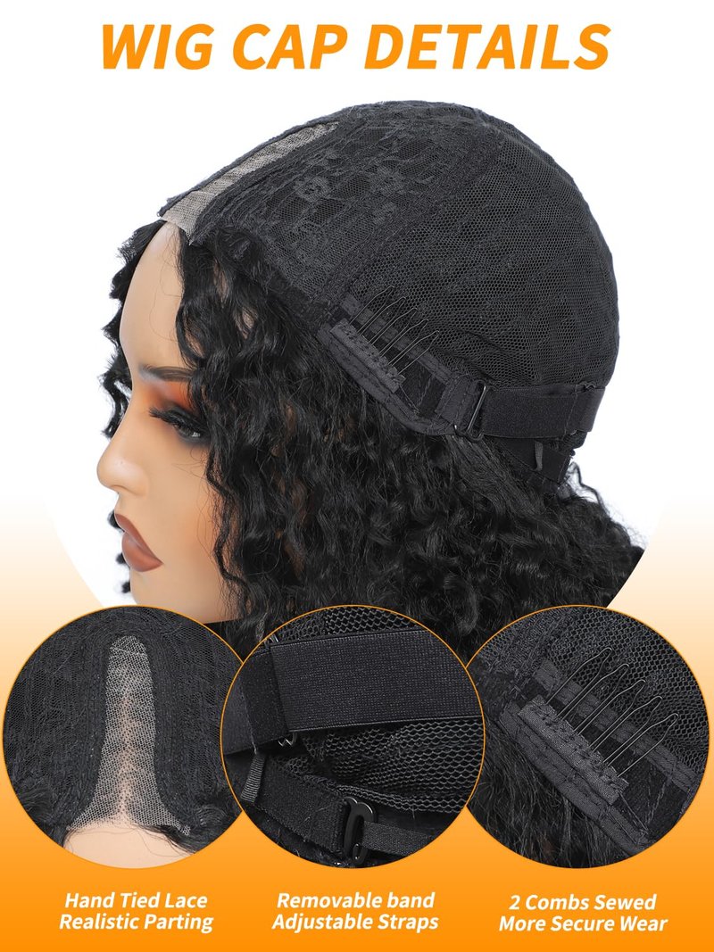 TENACOO Ombre Brown Glueless Curly Wig Brown Highlight Synthetic Lace Front Wig 24 Inch Deep Wave 4x1 Lace Closure Dark Brown Long Curly Wigs for Black White Women (Ombre Brown-24 Inches)