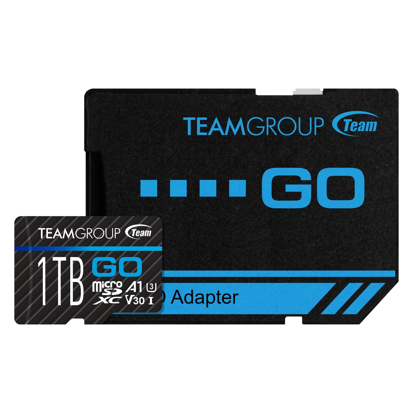 TEAMGROUP GO Card 1TB MicroSDXC UHS-I U3 V30 4K for Action Cameras & Drone High Speed Flash Memory Card with Adapter for Outdoor Sports&Vlog, 4K Shooting,GoPro&Insta360&DJI TGUSDX1TU303