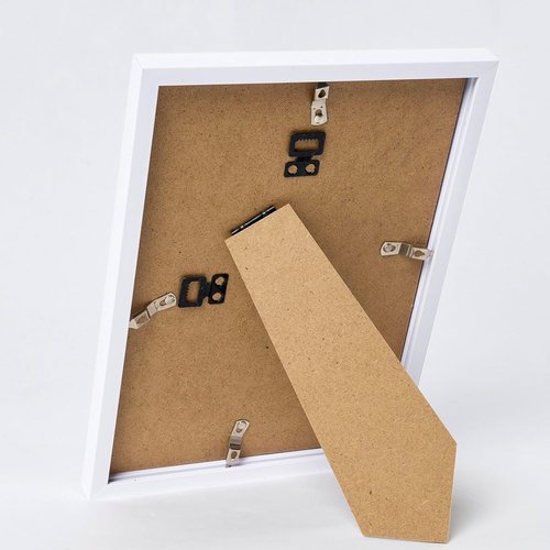 JCJMY 10x12 Picture Frame - White Wall Mount for Horizontal or Vertical Display | Shatter-Resistant Plexiglass