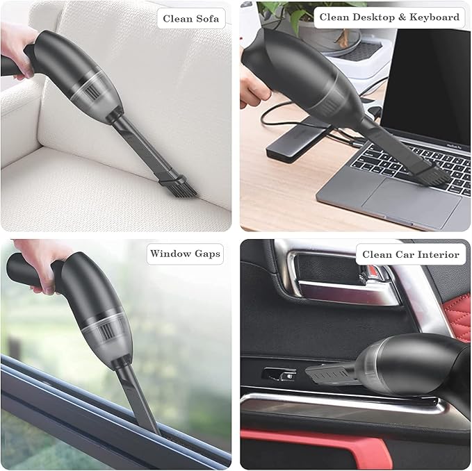 HONKYOB Mini Vacuum Cleaner-Rechargeable,Cordless,Desk Vacuum Cleaner for Dust,Hair,Crumbs,Car,Sewing Machine (H043)