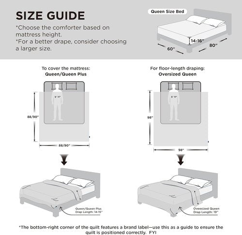 Bedsure Comforter Duvet Insert - Oversized King Size All-Season GentleSoft Down Alternative | Black 116 x 98 Inches