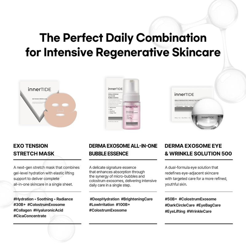 innerTIDE Exo Bright Melting Powder in Cream - 200 Million Exosomes, Glutathione, Collagen, Niacinamide | Hydrating, Barrier Repair, Brightening, Anti-Wrinkle, Pore Care | Korean Skin care 0.24oz / 7g