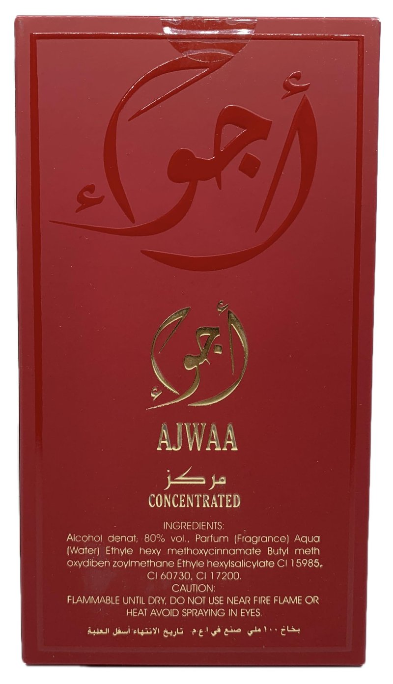 AJWAA Concentrated Red women's cologne 3.4 Fl. Oz. Eau de Parfum Spray