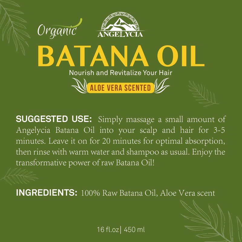 Raw Batana Oil for Hair Growth & Scalp Stimulator – 100% Pure Hair Oil from Honduras – Dr. Sebi Organic Paste – Natural Hair Growth Products for Thicker Edges, Breakage & Split Ends (16, Ounces)